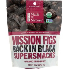 MADE IN NATURE: Organic Dried Black Mission Figs, 8 oz