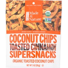 MADE IN NATURE: Organic Toasted Coconut Chips Cinnamon, 3 oz