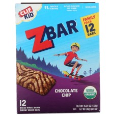 CLIF KID: ZBar Chocolate Chip 12 Bars, 15.24 oz