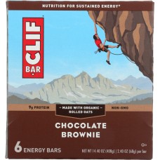 CLIF: Bar Chocolate Brownie 6 Pc, 14.4 oz