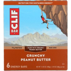 CLIF: Bar Crunchy Peanut Butter 6 pc, 14.4 oz