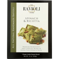 THE RAVIOLI STORE: Ravioli Jumbo Spinach Ricotta, 12 oz