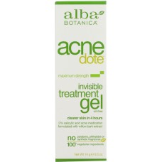ALBA BOTANICA: Acne Dote Invisible Treatment Gel Oil-Free, 0.5 oz