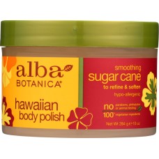 ALBA BOTANICA: Hawaiian Body Polish Smoothing Sugar Cane, 10 oz