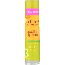 ALBA BOTANICA: Lip Balm Coconut Cream, 0.15 oz