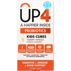 UP4: Probiotics with DDS -1 Kids Cubes Yummy Vanilla, 60 Chewables