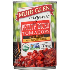 MUIR GLEN: Tomato Fire Roasted Diced With Chipotle, 14.5 oz