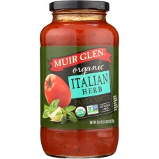 MUIR GLEN: Organic Pasta Sauce Italian Herb, 25.5 oz