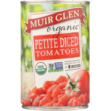 MUIR GLEN: Organic Petite Diced Tomatoes Original, 14.5 oz