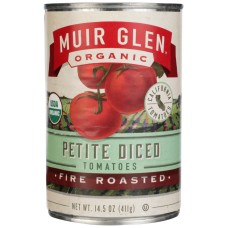 MUIR GLEN: Tomato Fire Roasted Diced Petite, 14.5 oz