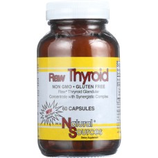 NATURAL SOURCES: Raw Thyroid, 60 Capsules