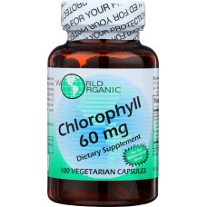 WORLD ORGANIC: Mega Chlorophyll 100mg, 60 Capsules