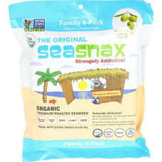 SEA SNAX: Seaweed Snack Classic Olive Oil Organic Pack of 4, 2.16 oz