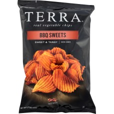 TERRA CHIPS: BBQ Sweets Krinkle Cut Sweet Potato Chips, 5.75 oz