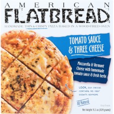 AMERICAN FLATBREAD: Tomato Sauce & Three Cheese Pizza, 15.50 oz