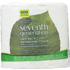 SEVENTH GENERATION: 100% Recycled Bathroom Tissue 2-Ply Sheets, 1 Roll