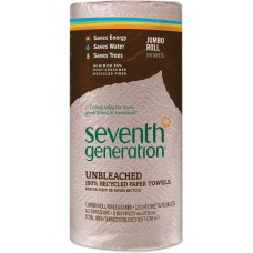 SEVENTH GENERATION: 100 Percent Recycled Paper Towels Unbleached, 1 ea