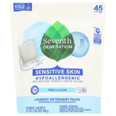 SEVENTH GENERATION: Laundry Detergent Packs Free & Clear, 45 pc SEVENTH GENERATION: Laundry Detergent Packs Free & Clear, 45 pc