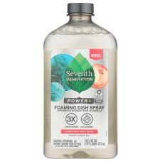 SEVENTH GENERATION: Honeycrisp Apple Foaming Dish Spray Refill, 16 fo