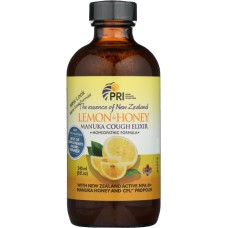 PRI: Cough Elixir Lemon Manuka Honey, 8 oz