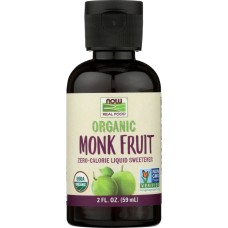 NOW: Organic Monk Fruit Zero Calorie Liquid Sweetener, 2 oz