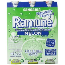 SANGARIA: Soda Ramune Melon Premium Carbonated, 40.56 oz