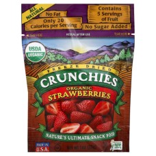 CRUNCHIES: Fruit Freeze Dried Strawberry Organic, 1 oz