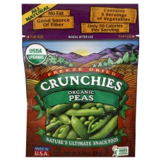 CRUNCHIES: Veggie Freeze Dried Peas Organic, 2.25 oz