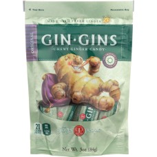 THE GINGER PEOPLE: Gin Gins Chewy Ginger Candy Original, 3 oz