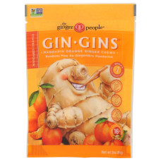 THE GINGER PEOPLE: Gin Gins Mandarin Orange Ginger Chews, 3 oz