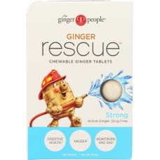 GINGER PEOPLE: Ginger Rescue Chewable Ginger Strong Tablets, 0.55 oz
