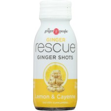 GINGER PEOPLE: Rescue Ginger Shots Lemon & Cayenne, 2 oz