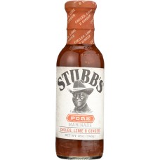 STUBBS: Chili Lime And Ginger Pork Marinade, 12 oz