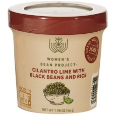 WOMENS BEAN PROJECT: Cup Rte Cilantro Lime with Black Bean and Rice, 1.98 oz