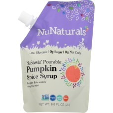 NUNATURALS INC: Syrup Pourable Pumpkin Spice, 6.6 oz