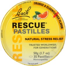 BACH: Original Flower Remedies Rescue Remedy Pastilles, 50 gm