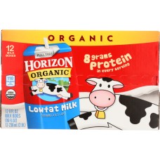 HORIZON: Organic Lowfat Milk, 12 Count