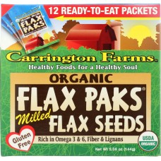 CARRINGTON FARMS: Organic Milled Flax Seeds Pack of 12, 5.08 oz