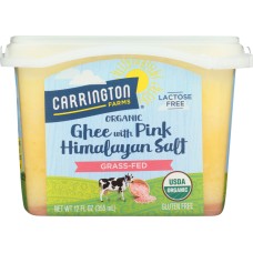 CARRINGTON FARMS: Ghee with Pink Himalayan Salt Organic, 12 oz