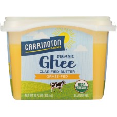 CARRINGTON FARMS: Organic Ghee Clarified Butter Grass-Fed, 12 oz