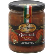 CASA MARTINEZ: Quemada Fire Roasted Salsa, 16 oz