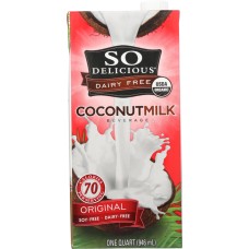 SO DELICIOUS: Organic Coconut Milk Dairy Free Original, 32 Oz