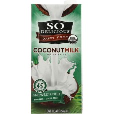 SO DELICIOUS: Organic Coconut Milk Dairy Free Unsweetened, 32 Oz