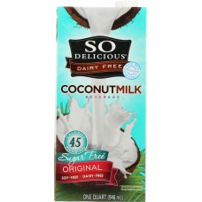 SO DELICIOUS: Coconut Milk Beverage Original Sugar Free, 32 Oz
