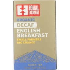 EQUAL EXCHANGE: English Breakfast Tea Decaf Organic, 20 bg