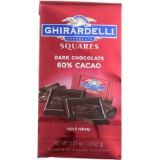 GHIRARDELLI: Chocolate Squares 60% Cacao Dark Chocolate, 5.25 oz