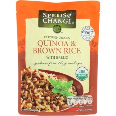 SEEDS OF CHANGE: Organic Quinoa and Brown Rice with Garlic, 8.5 Oz