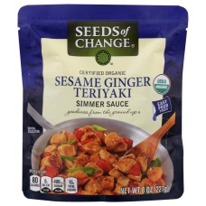 SEEDS OF CHANGE: Organic Sesame Ginger Teriyaki Simmer Sauce, 8 oz