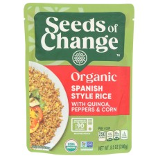 SEEDS OF CHANGE: Organic Spanish Style Rice With Quinoa Peppers And Corn, 8.5 oz