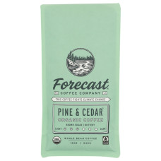 FORECAST COFFEE: Pine and Cedar Organic Whole Bean Coffee, 12 oz